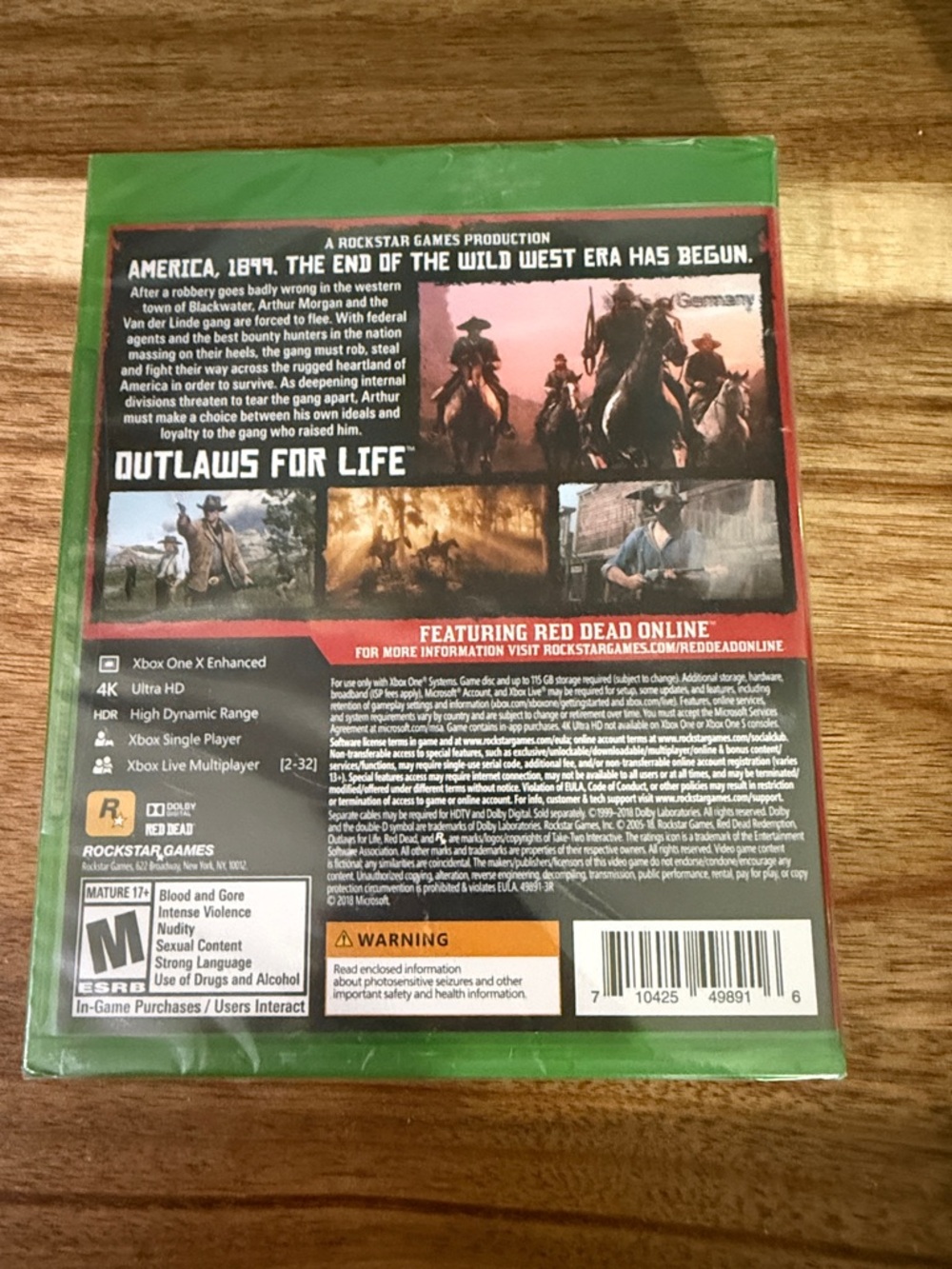 Red Dead Redemption II for Xbox One - Red and Orange Cover by Rockstar Games - Picture 2 of 3